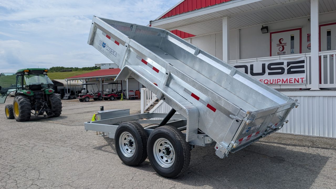 New 2027 BWISE 6x10 Lo Pro GALVANIZED Equipment Dump w/ Underbody Ramps