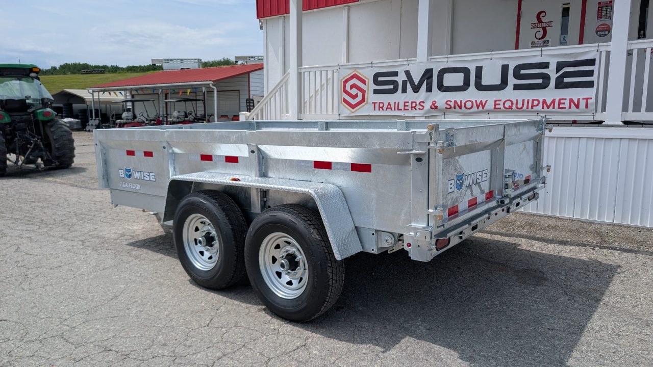 New 2027 BWISE 6x10 Lo Pro GALVANIZED Equipment Dump w/ Underbody Ramps