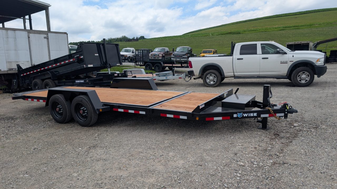 New 2027 BWise 22' (4+18) Lo Pro Gravity Split Tilt Trailer (8K AXLES!!!)