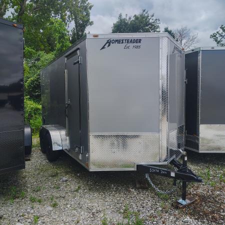 New 2027 Homesteader Trailer 7x14 TA, 6'6  interior height, 3.5k axles, .080 polycore Cargo / Enclosed Trailer