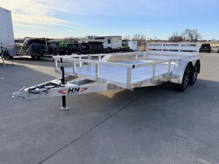 New 2026 H&H Aluminum 82 x14' 7k Rail Side Utility Trailer