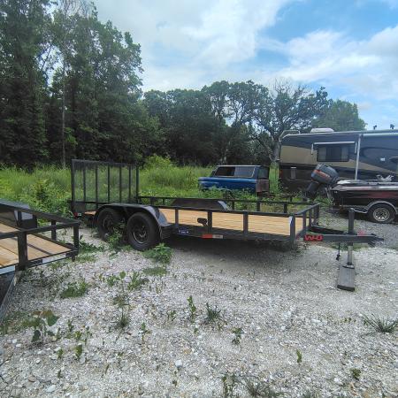 New 2026 WD Trailers 83x16 TA, Straight deck with 48" gate, 3.5k axles Utility Trailer