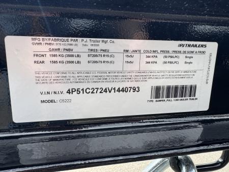 New 2027 PJ Trailers C5-22 Equipment Trailer