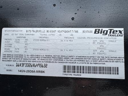 New 2027 Big Tex Trailers 14GN25D5A Flatbed Trailer