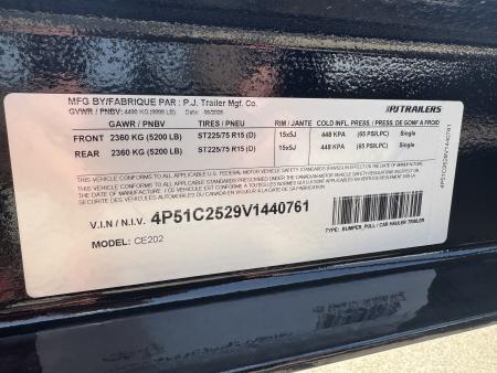 New 2023 PJ TRAILERS 83" x 20' CE Equipment Trailer