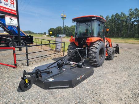 New 2026 Bad Boy 5055CS Tractor Shuttle Shift / 6' HD Rotary Cutter / 7' Grapple / 25' Top Hat Deckover Gooseneck