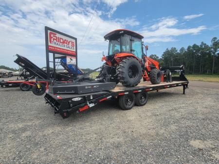 New 2026 Bad Boy 5055CS Tractor Shuttle Shift / 6' HD Rotary Cutter / 7' Grapple / 25' Top Hat Deckover Gooseneck