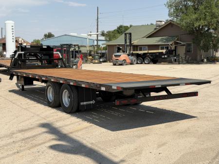New 2026 Diamond T 8.5-25 Tandem Dual Gooseneck Tilting Deckover Equipment Hauler 24K GVWR
