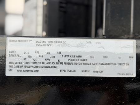 New 2027 Diamond T 7-16 Tandem Axle Ramp Gate Utility 7K GVWR