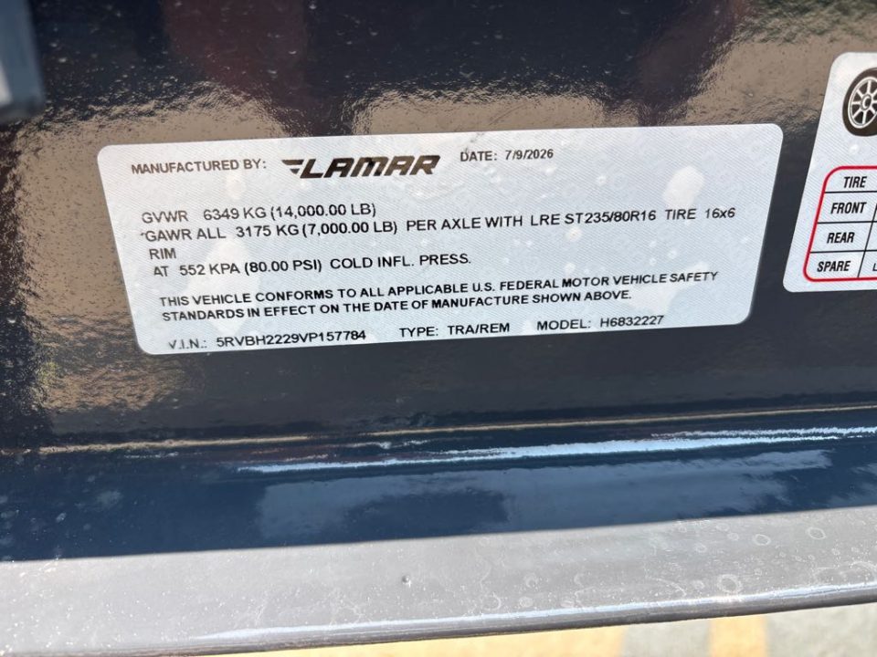 New 2027 Lamar Trailers H6832227 Utility Trailer
