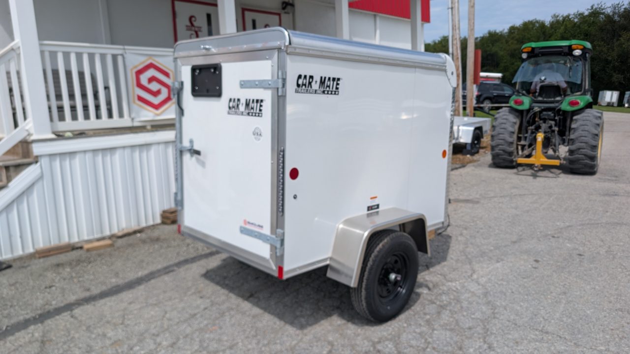 New 2026 Car Mate 4x6 Custom Cargo Trailer w/ Single Rear Door