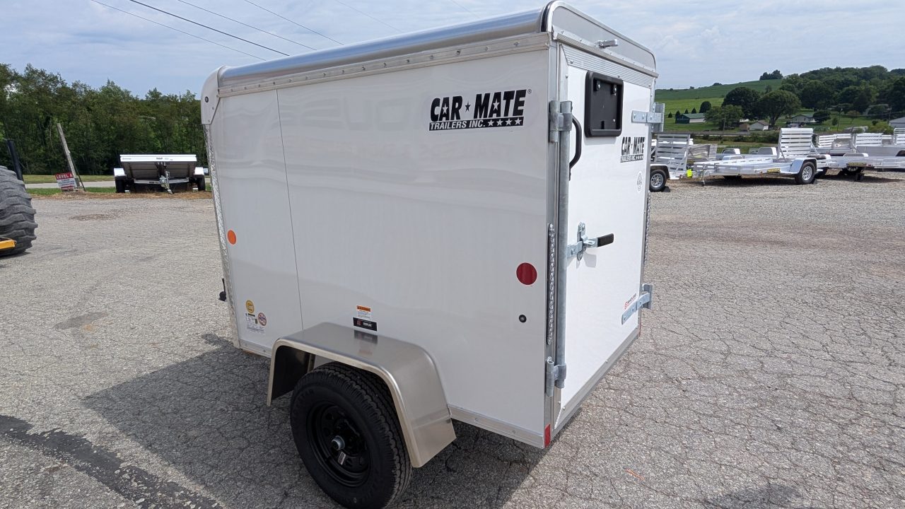New 2026 Car Mate 4x6 Custom Cargo Trailer w/ Single Rear Door