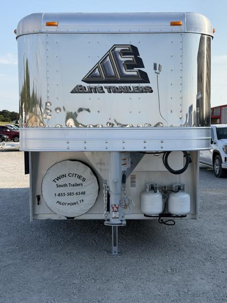 Used 2018 Elite 3 Horse Gooseneck 11' Living Quarters Horse Trailer