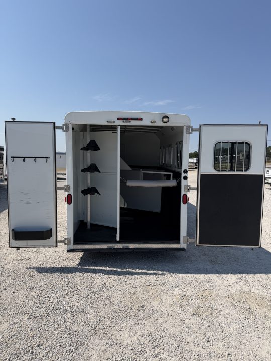 Used 2012 Bison 3 Horse Gooseneck 9' Living Quarters Horse Trailer