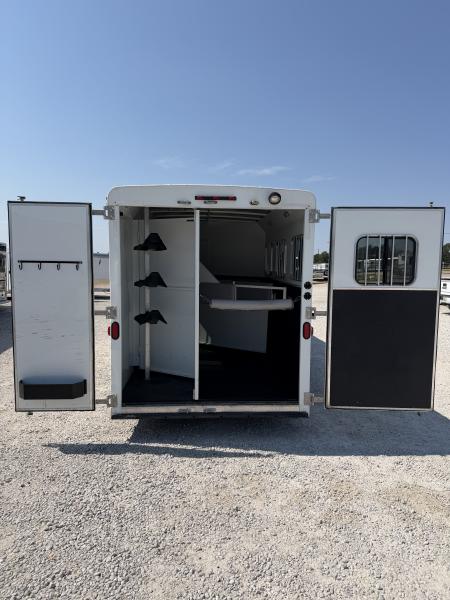 Used 2012 Bison 3 Horse Gooseneck 9' Living Quarters Horse Trailer