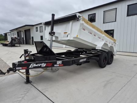 New Liberty 14' Dump Bed, 16K, 18 ply tires, Ramp, trap, White
