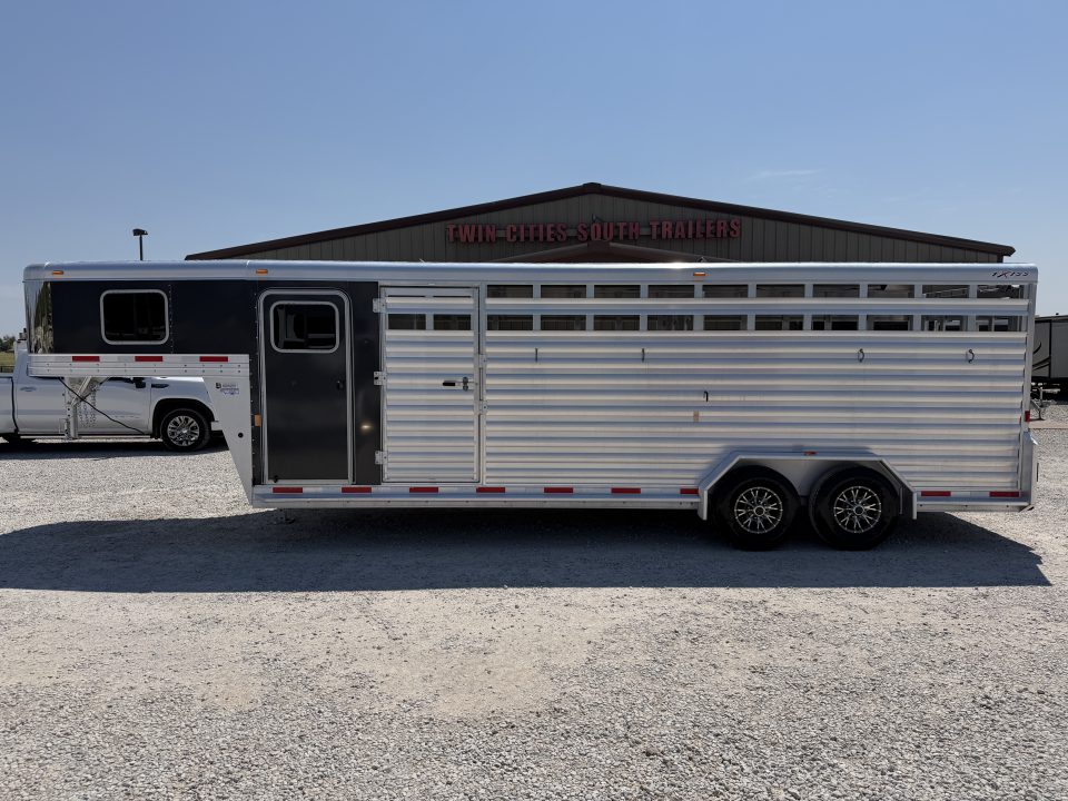 Used 2019 Exiss 24' Gooseneck Stock Combo Trailer