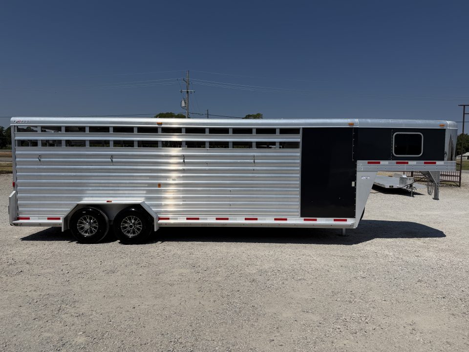 Used 2019 Exiss 24' Gooseneck Stock Combo Trailer