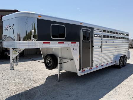 Used 2019 Exiss 24' Gooseneck Stock Combo Trailer