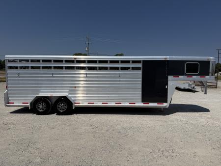 Used 2019 Exiss 24' Gooseneck Stock Combo Trailer