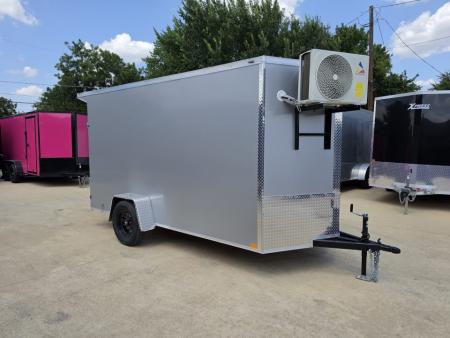 Used 2027 New 6x12 SA Screwless Enclosed Trailer | Spoiler Package | Barn Doors | .08 Polycor | Mini Split | Dexter Axles | 1195