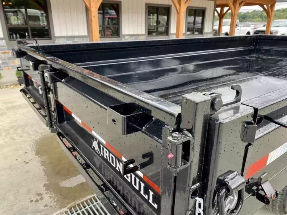 New 2026 Iron Bull 8x16' Deckover 14000 GVW * SCISSOR HOIST * FOLD DOWN SIDES * I-BEAM FRAME * DDP9616072