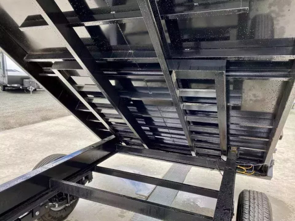 New 2026 Iron Bull 8x16' Deckover 14000 GVW * SCISSOR HOIST * FOLD DOWN SIDES * I-BEAM FRAME * DDP9616072