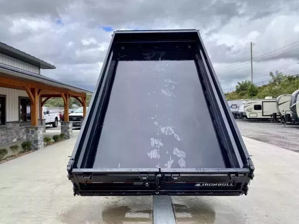New 2026 Iron Bull 8x16' Deckover 14000 GVW * SCISSOR HOIST * FOLD DOWN SIDES * I-BEAM FRAME * DDP9616072