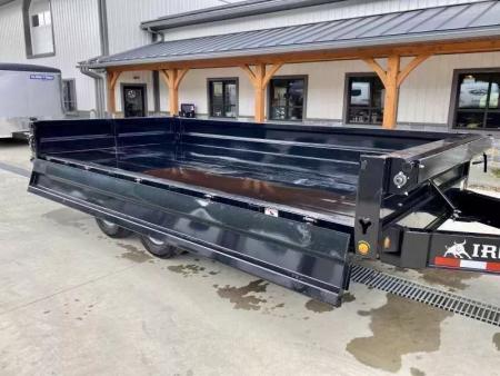 New 2026 Iron Bull 8x16' Deckover 14000 GVW * SCISSOR HOIST * FOLD DOWN SIDES * I-BEAM FRAME * DDP9616072