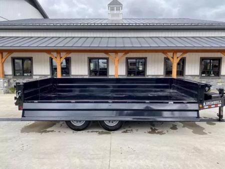 New 2026 Iron Bull 8x16' Deckover 14000 GVW * SCISSOR HOIST * FOLD DOWN SIDES * I-BEAM FRAME * DDP9616072