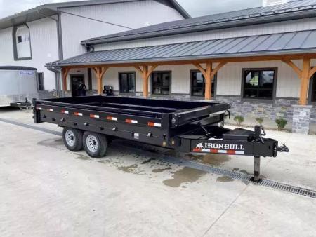 New 2026 Iron Bull 8x16' Deckover 14000 GVW * SCISSOR HOIST * FOLD DOWN SIDES * I-BEAM FRAME * DDP9616072
