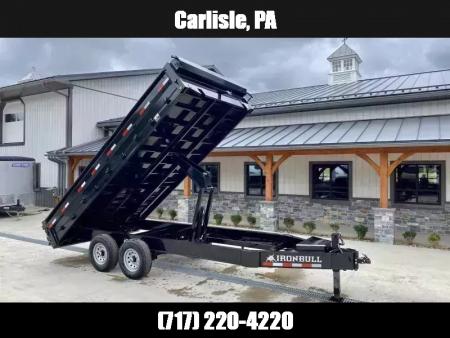 New 2026 Iron Bull 8x16' Deckover 14000 GVW * SCISSOR HOIST * FOLD DOWN SIDES * I-BEAM FRAME * DDP9616072