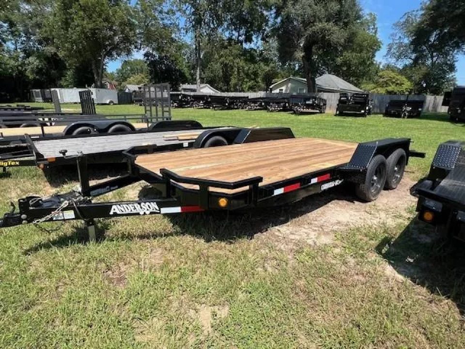 New 2025 Anderson Manufacturing Wood Deck 18' Car Hauler