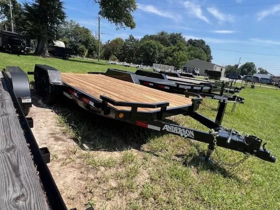 New 2025 Anderson Manufacturing Wood Deck 18' Car Hauler