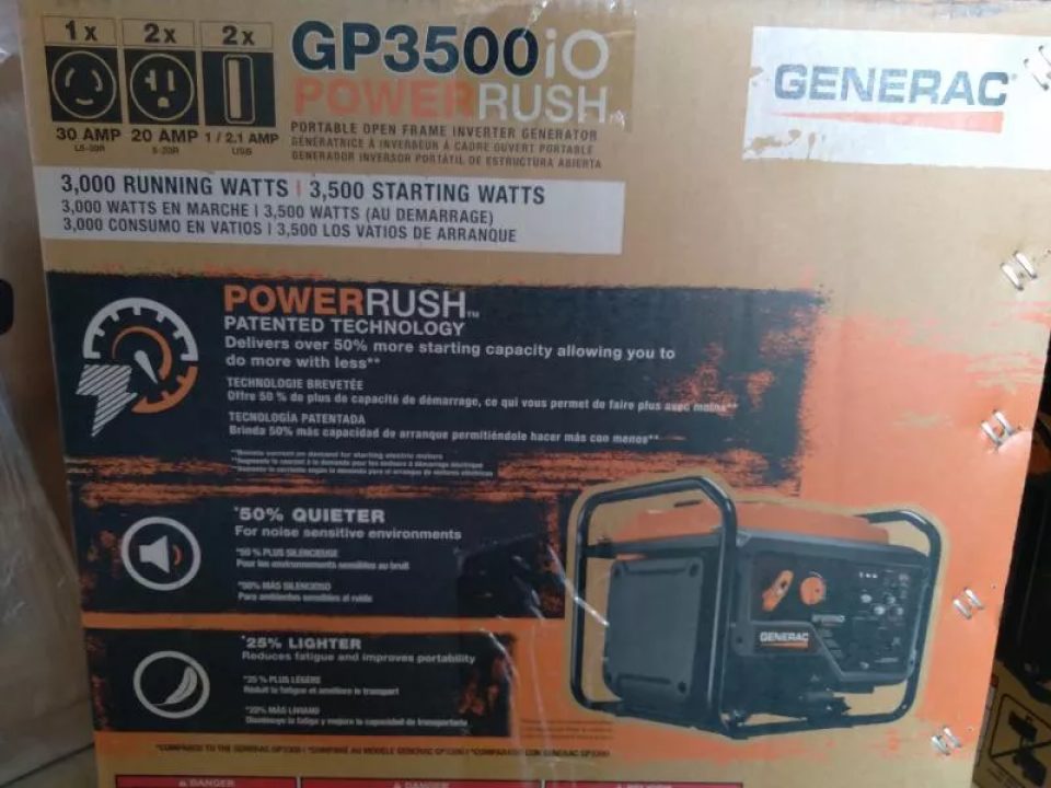 New 2022 Generac GP3500io Generator