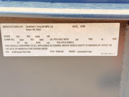New 2026 Diamond T 7-HD24 SKID-PRO Equipment Hauler MAXX Ramps 16K GVWR (Check spec's)