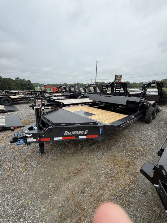 New 2026 Diamond C HXD 208 22’ Tilt Trailer, 18K GVWR, WINCH PLATE, BED ROLLER, HYD JACK, ABS BRAKES, 102” WIDE
