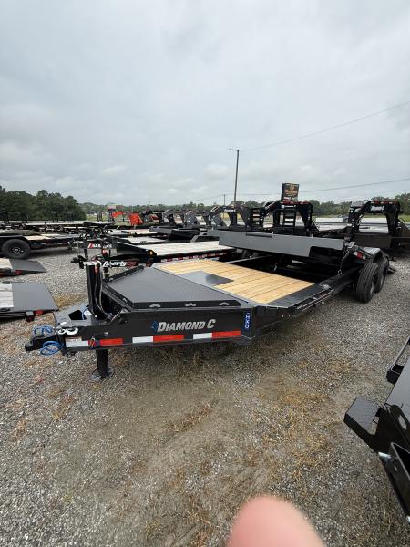 New 2026 Diamond C HXD 208 22’ Tilt Trailer, 18K GVWR, WINCH PLATE, BED ROLLER, HYD JACK, ABS BRAKES, 102” WIDE
