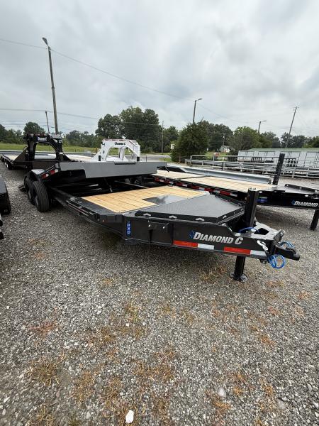 New 2026 Diamond C HXD 208 22’ Tilt Trailer, 18K GVWR, WINCH PLATE, BED ROLLER, HYD JACK, ABS BRAKES, 102” WIDE