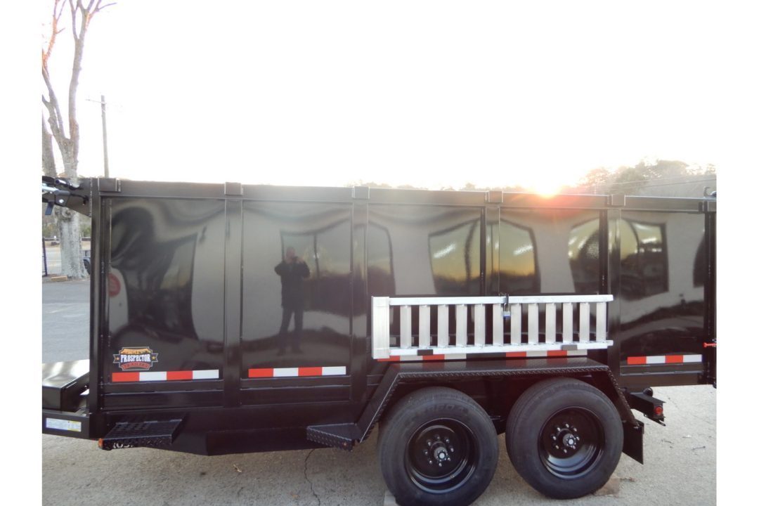New 2027 Covered Wagon 7x14 Dump, 4' Sides, 8K Axles, Ramps, Tire, Spare