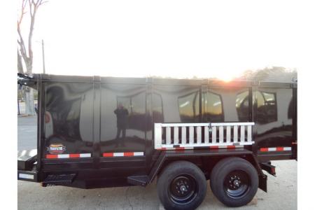 New 2027 Covered Wagon 7x14 Dump, 4' Sides, 8K Axles, Ramps, Tire, Spare