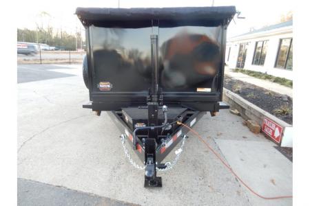 New 2027 Covered Wagon 7x14 Dump, 4' Sides, 8K Axles, Ramps, Tire, Spare