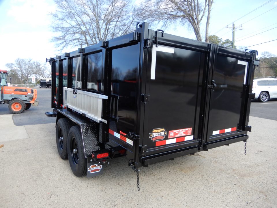 New 2027 Covered Wagon 7x14 Dump, 4' Sides, Ramps, Tarp & Spare