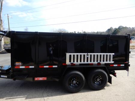 New 2027 Covered Wagon 7x14 Dump, 4' Sides, Ramps, Tarp & Spare