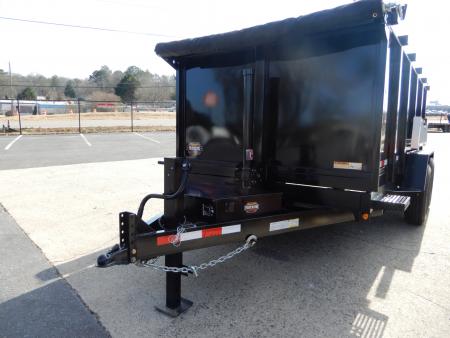 New 2027 Covered Wagon 7x14 Dump, 4' Sides, Ramps, Tarp & Spare