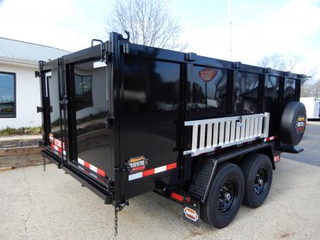 New 2027 Covered Wagon 7x14 Dump, 4' Sides, Ramps, Tarp & Spare