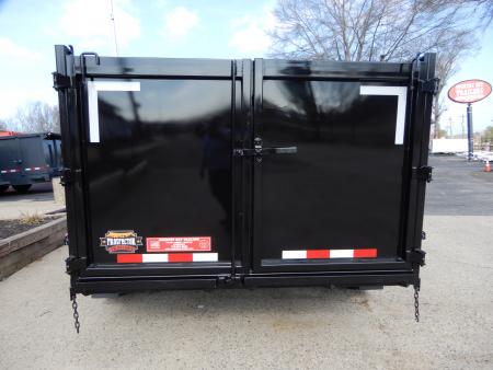 New 2027 Covered Wagon 7x14 Dump, 4' Sides, Ramps, Tarp & Spare
