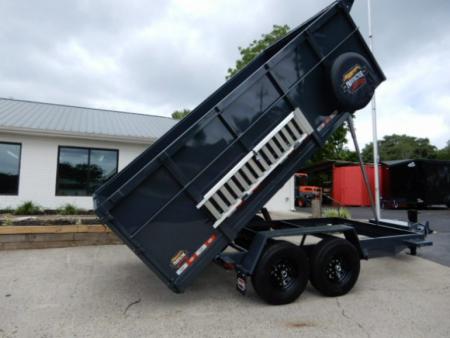 New 2027 Covered Wagon 7x14 Dump, 4' Sides, Ramps, Tarp & Spare