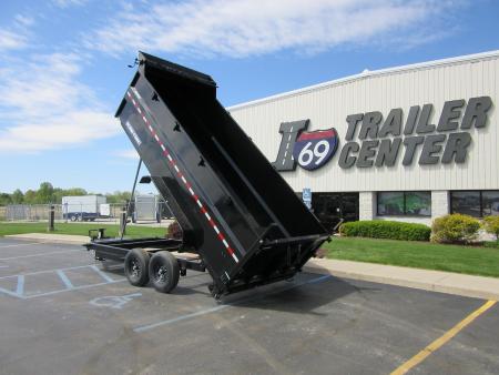 New 2026 Sure-Trac 7 x 16 ST-HTDU48216-140 Telescopic Dump Trailer 14K / 4-Foot Sides
