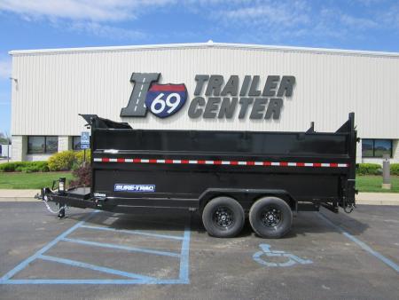 New 2026 Sure-Trac 7 x 16 ST-HTDU48216-140 Telescopic Dump Trailer 14K / 4-Foot Sides